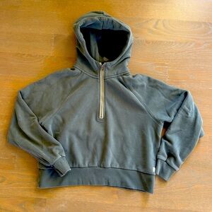 Woman’s sage green Vuouri restore Hoodie half zip sweatshirt